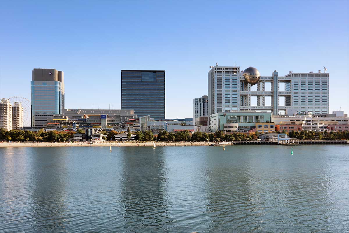 在臺場吃午餐和購物