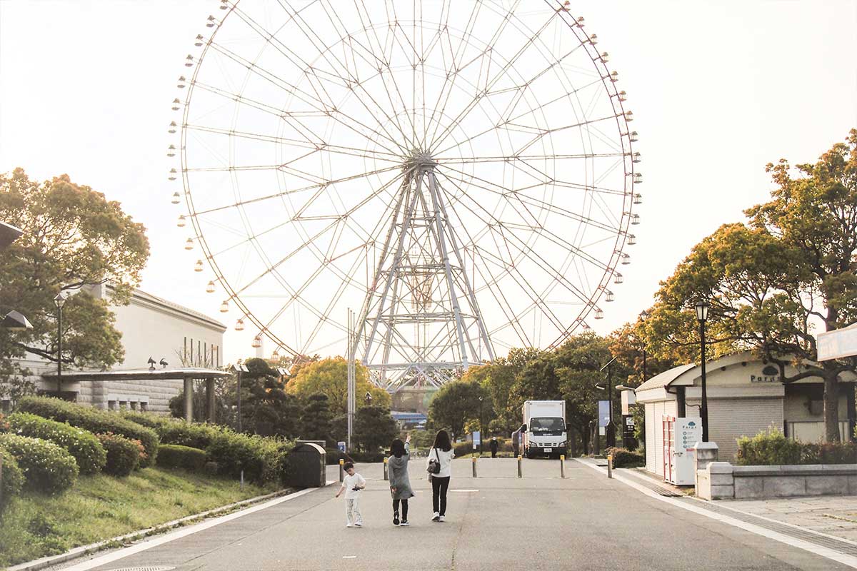 在葛西臨海公園遊玩公園